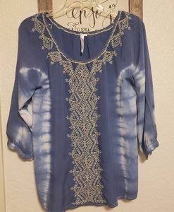 Tie dye Embroidered Blouse
